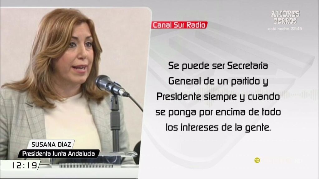 Susana Díaz: “Se puede se secretaria general de un partido y presidente si se ponen por encima los intereses de la gente”