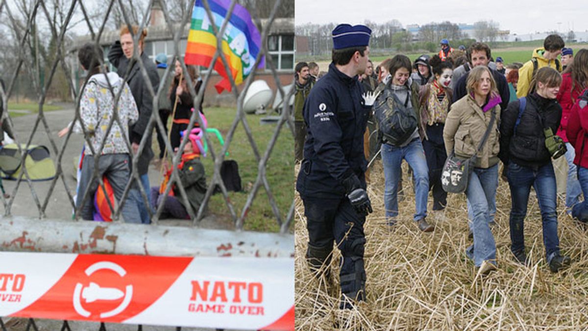 483 detenidos en una manifestación pacífica en la sede de la OTAN en Bruselas