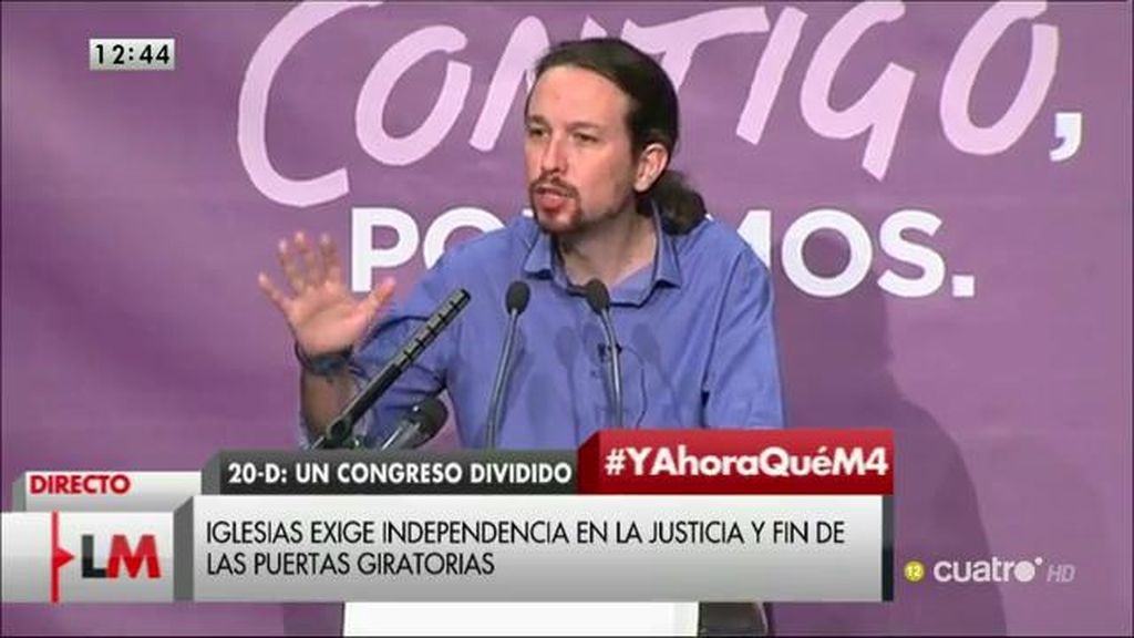 Pablo Iglesias: "Estamos viviendo una nueva transición en España"