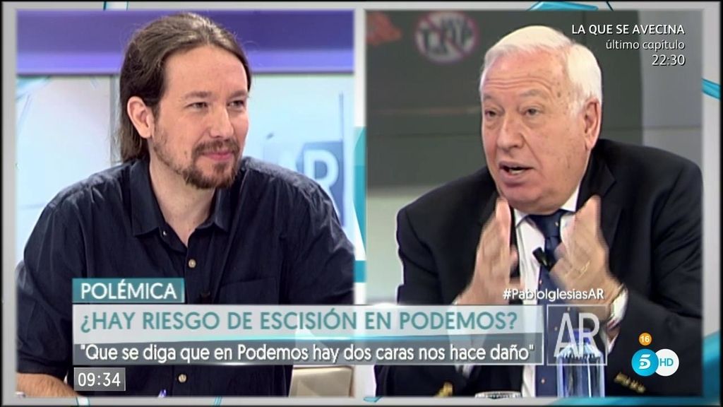 La broma de Iglesias a Margallo: "Errejón le va a fichar para su corriente"