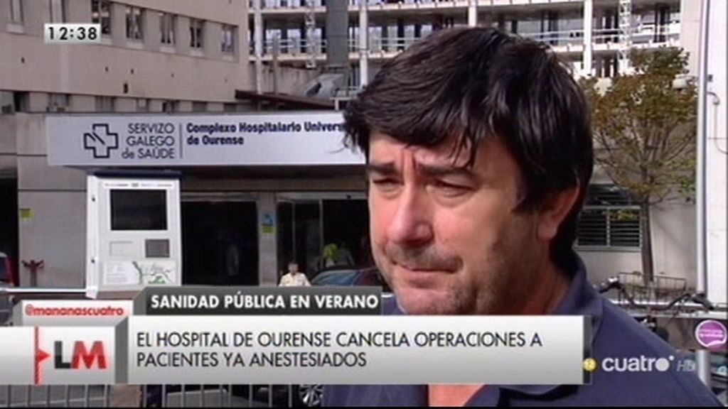 El hospital de Ourense cancela operaciones con pacientes anestesiados
