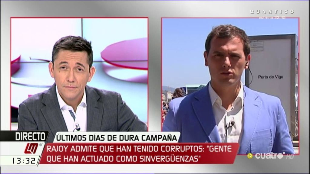 Albert Rivera responde a Mariano Rajoy: “Una medida contra la corrupción sería no destruir discos duros a martillazos”