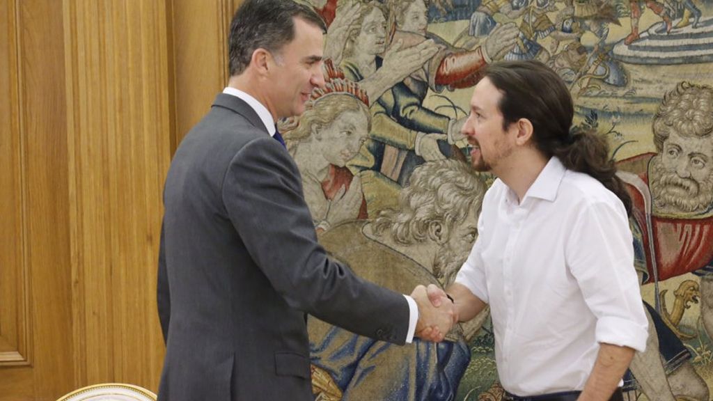 Felipe VI recibe a Pablo Iglesias en la Zarzuela