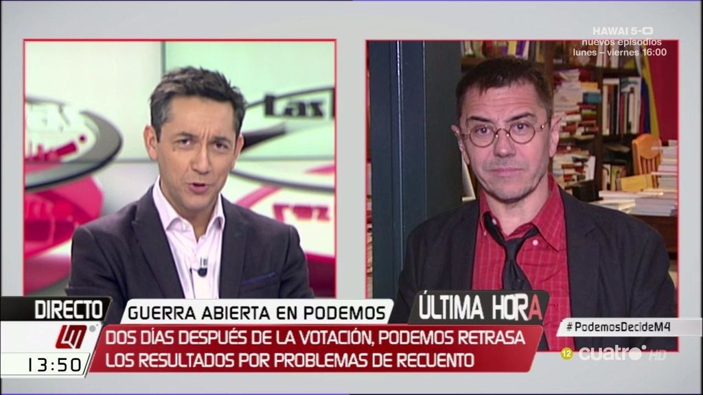 Juan Carlos Monedero: "Íñigo Errejón tendrá que dejar entrada a más portavoces"