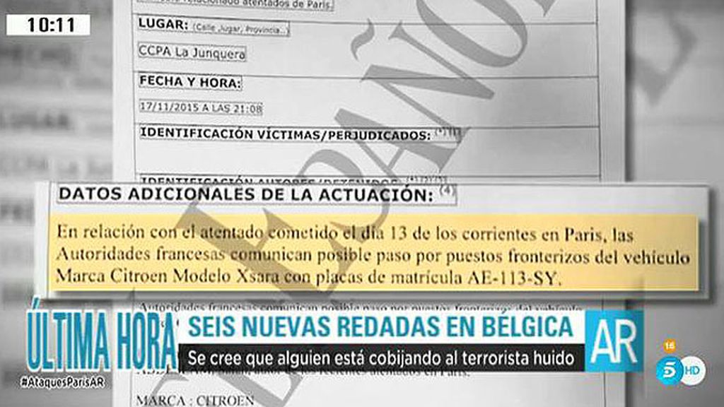 La seguridad española pendiente de un Citroën Xsara donde podría viajar Abdeslam