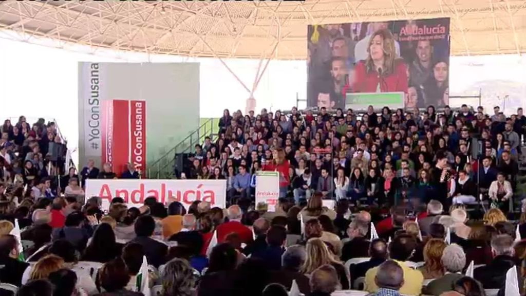 Los líderes de los partidos se vuelcan con sus candidatos en Andalucía
