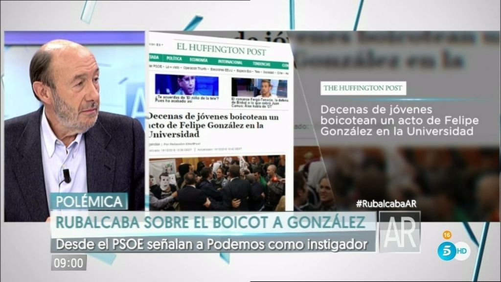 Rubalcaba: "Pablo Iglesias ya organizó un escrache a Rosa Díez"