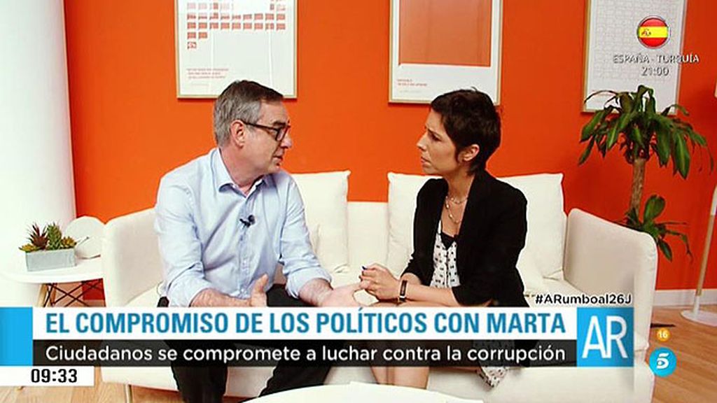 Ciudadanos firma a Marta Nebot tres medidas irrenunciables si llegan al Gobierno