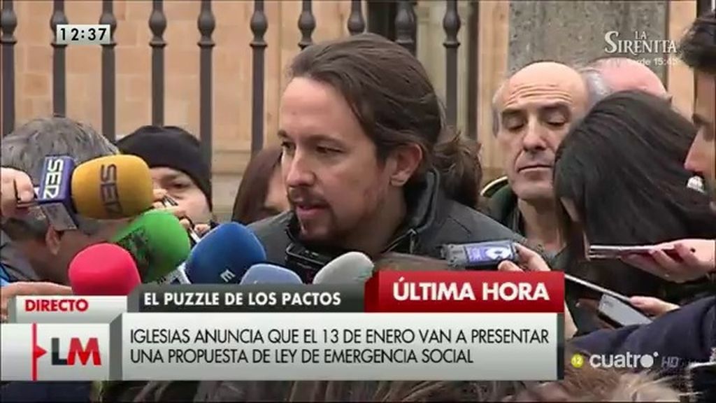 Pablo Iglesias: “No es momento de hablar de ‘sillas’, es momento de hablar de España”