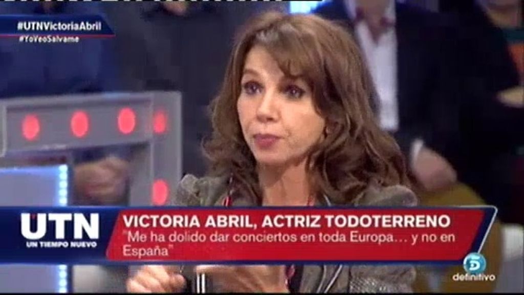 Victoria Abril: "Me ha dolido dar conciertos en toda Europa y no en España"