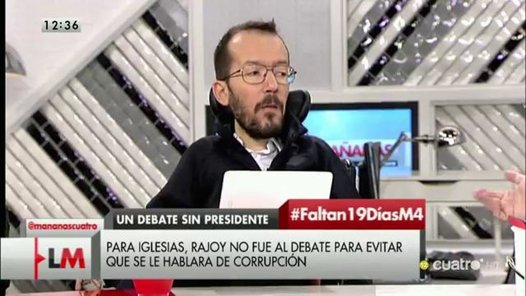 Echenique, de Rajoy: “Las excusas no valen”
