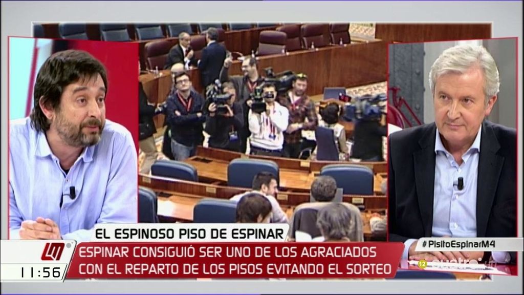 Emilio del Río (PP): "Espinar ha pasado de defensor de los desahuciados a defensor de los pelotazos inmobiliarios"