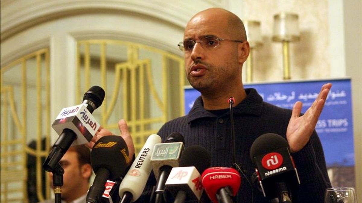 En la imagen, Saif al-Islam, hijo del dirigente libio Muamar el Gadafi. EFE/Archivo