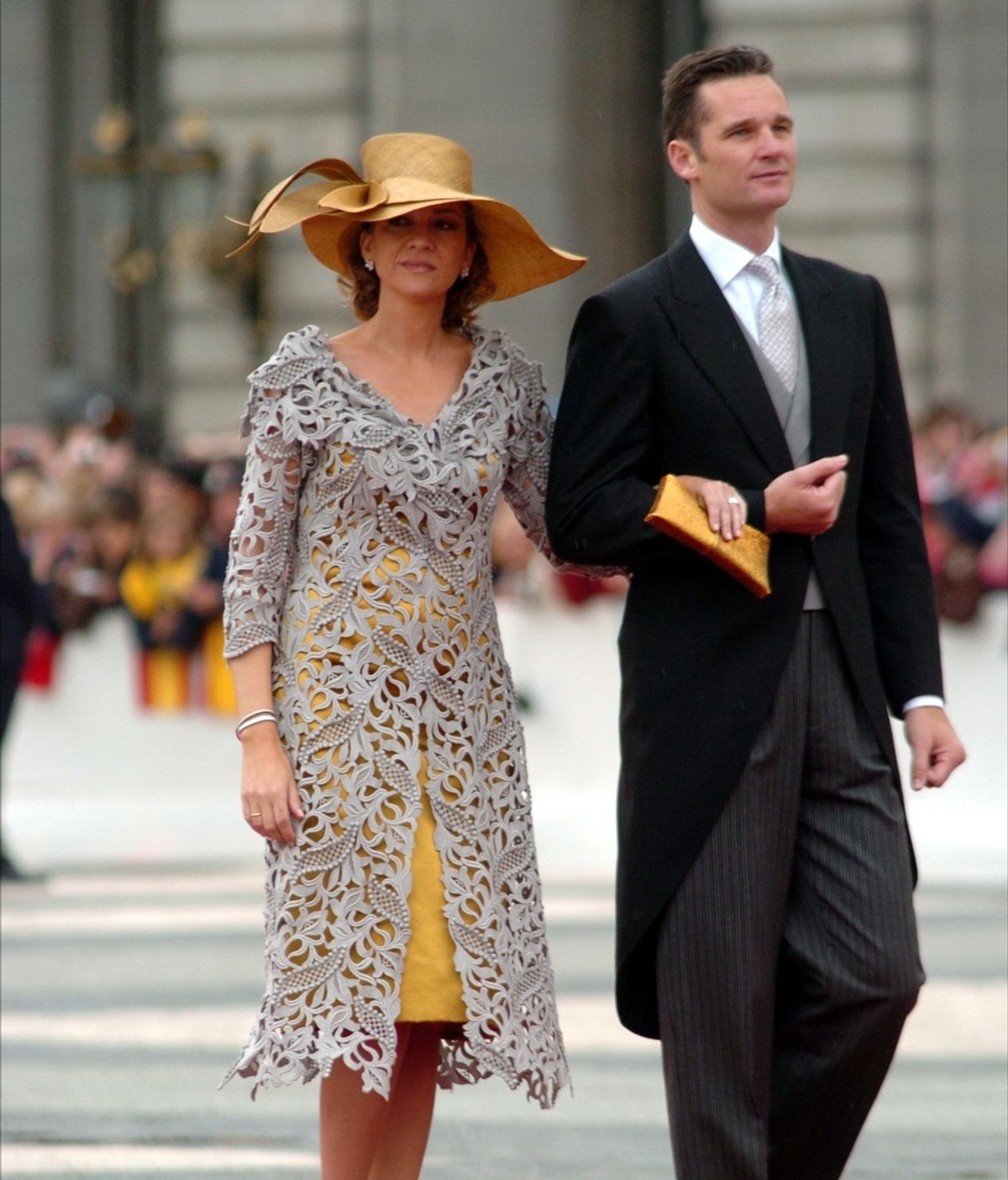 Doña Cristina e Iñaki Urdangarín, en la boda del príncipe Felipe con doña Letizia, en mayo de 2004