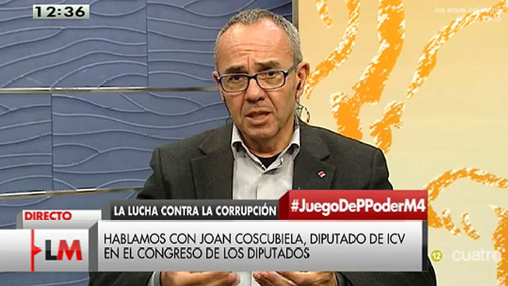J. Coscubiela: “El problema está en el señor ‘X’ de la corrupción, el señor Rajoy”