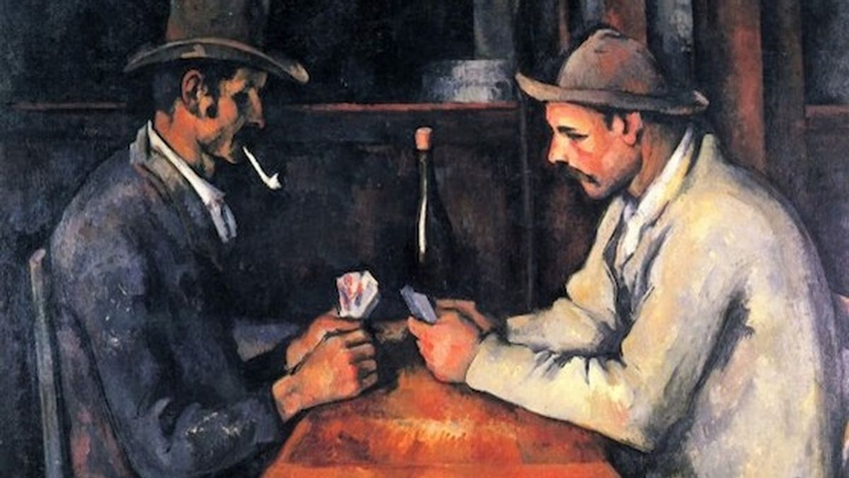 'Los jugadores de cartas”, cuadro de Paul Cezanne