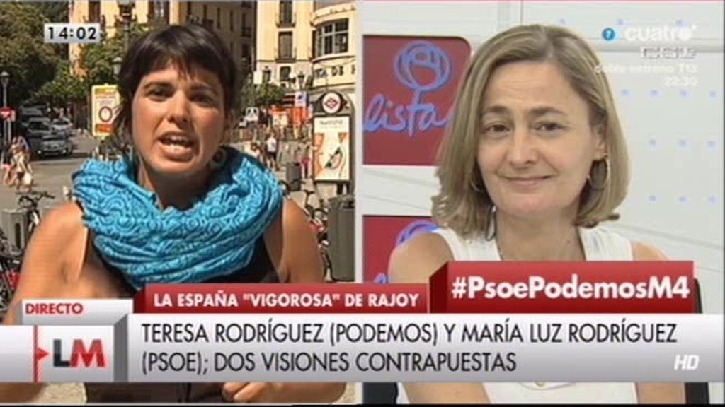 Teresa Rodríguez (Podemos): "Queremos que los políticos gobiernen para sus ciudadanos y no para los bancos"