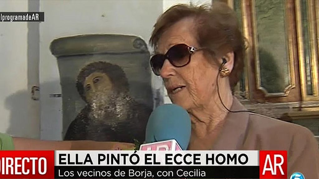 El cantante visitó Borja, pueblo donde se encuentra la pintura