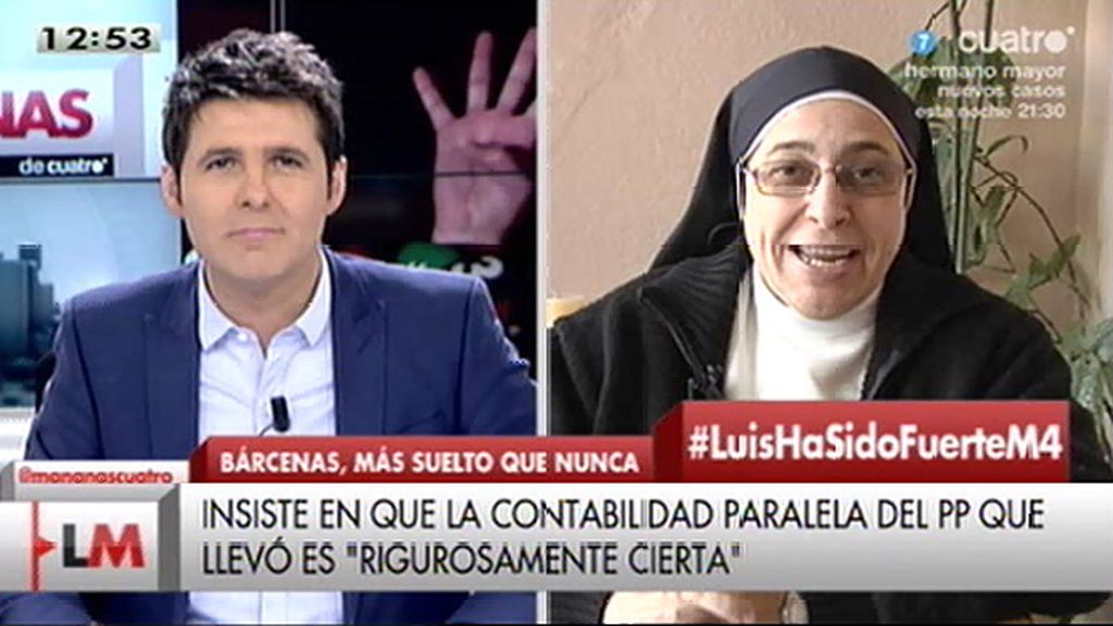 Sor Lucía Caram, de Bárcenas: "Creo que empieza el momento de la traición"