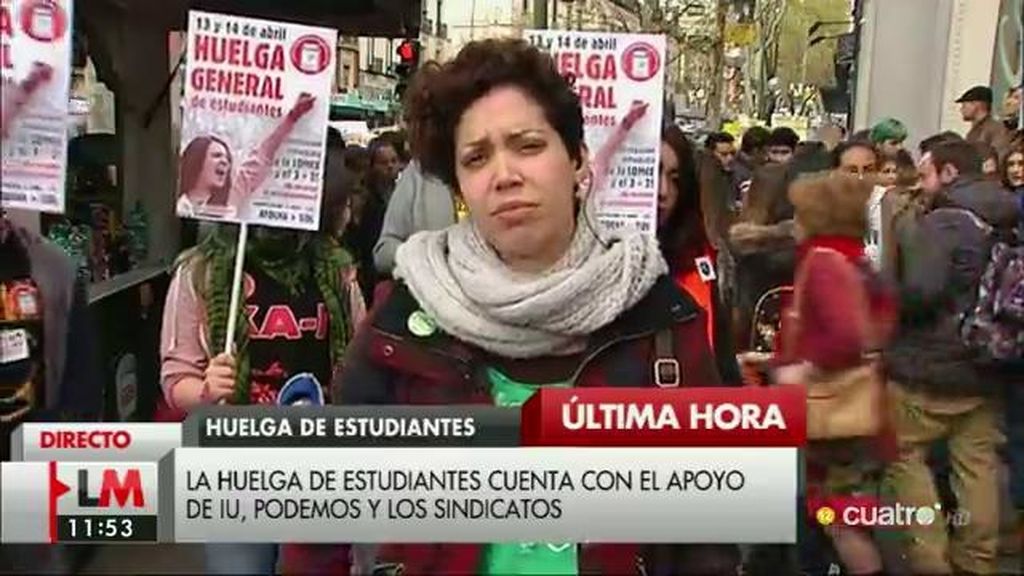 Ana García: “Salimos a la huelga para decir que los jóvenes no tragamos con la LOMCE, con el 3+2 y con los recortes”