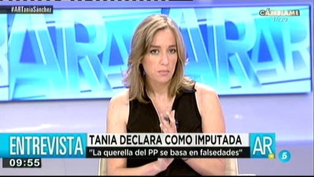 Tania Sánchez: "La querella del PP se basa en falsedades"