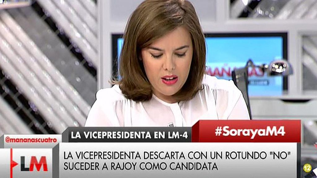Santamaría descarta suceder a Rajoy: "Él va a ser el próximo presidente del gobierno"