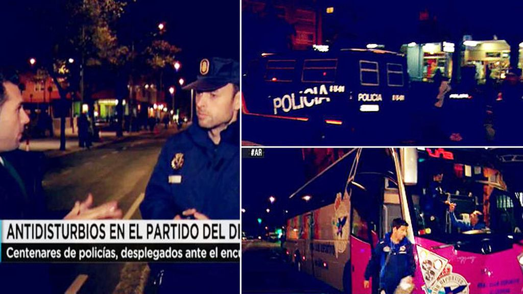 'AR' acompaña a la policía en el primer partido en Riazor tras le asesinato del hincha del Deportivo en Madrid