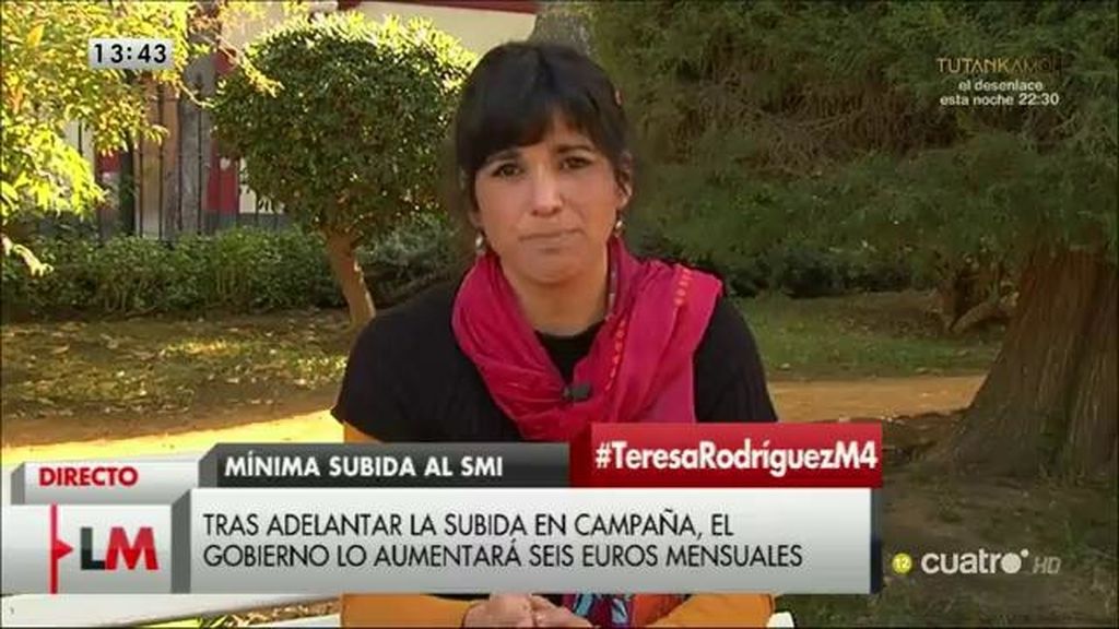 T.Rodríguez: “Creo que el PSOE no se siente nada cómodo hablando con Podemos, nosotros hemos tomado la iniciativa”