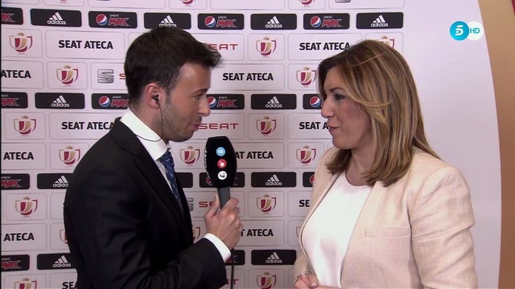 Susana Díaz: “Estoy segura de que el título de la Copa del Rey va a ir para Andalucía”