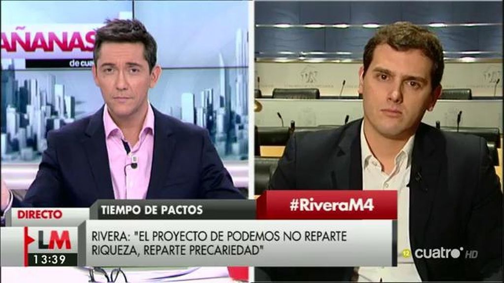 Rivera: "Si la economía española está en manos de Podemos votaremos no"