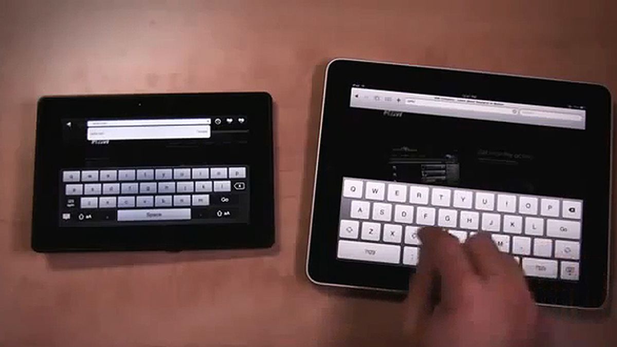 La compañía canadiense RIM ha realizado un vídeo donde pone a prueba su tablet en un pulso contra el iPad.
