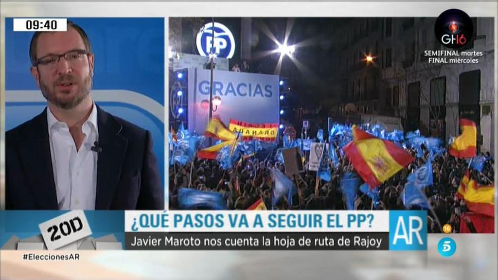 Maroto: "El PSOE ha anunciado el voto contrario a la investidura, es una posición prematura y poco responsable"