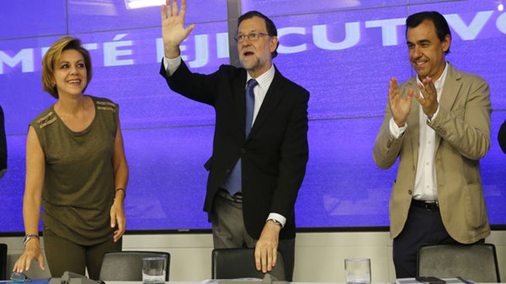 Rajoy, recibido con una cerrada ovación en el Comité Ejecutivo Nacional del PP