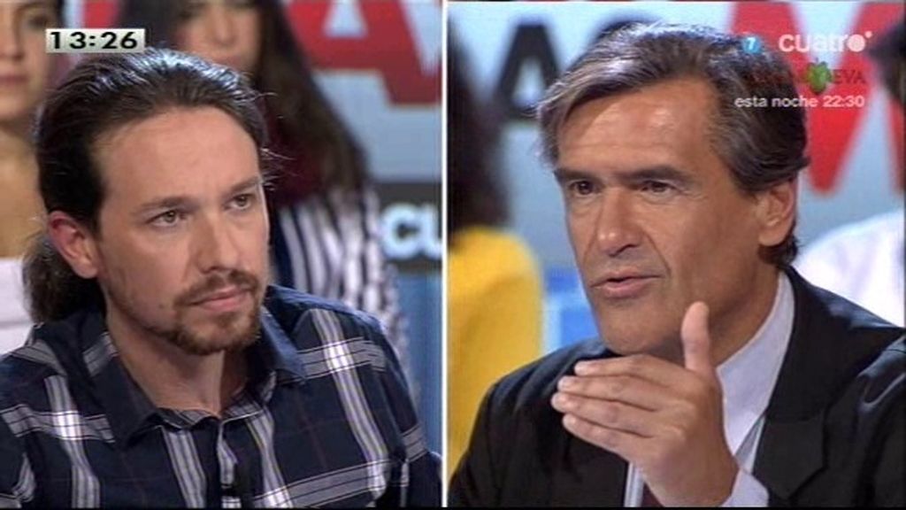 El debate íntegro entre Pablo Iglesias y López Aguilar grabado en Bruselas