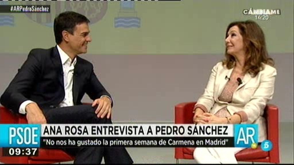 Pedro Sánchez: "En la cena de la tortilla no se llegaron a estos acuerdos con Podemos"