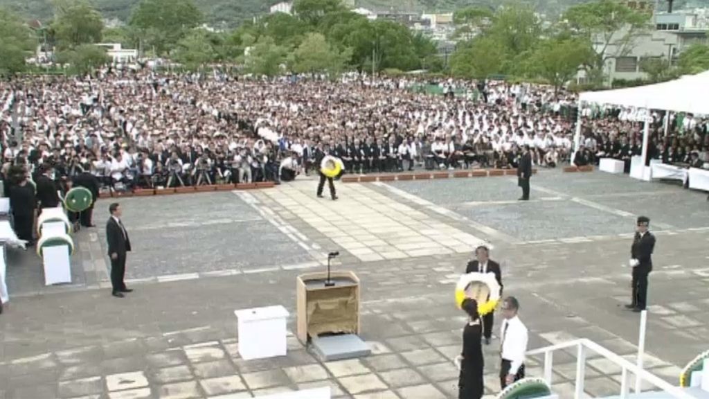 Japón recuerda en su 69 aniversario a las víctimas de la bomba atómica de Nagasaki