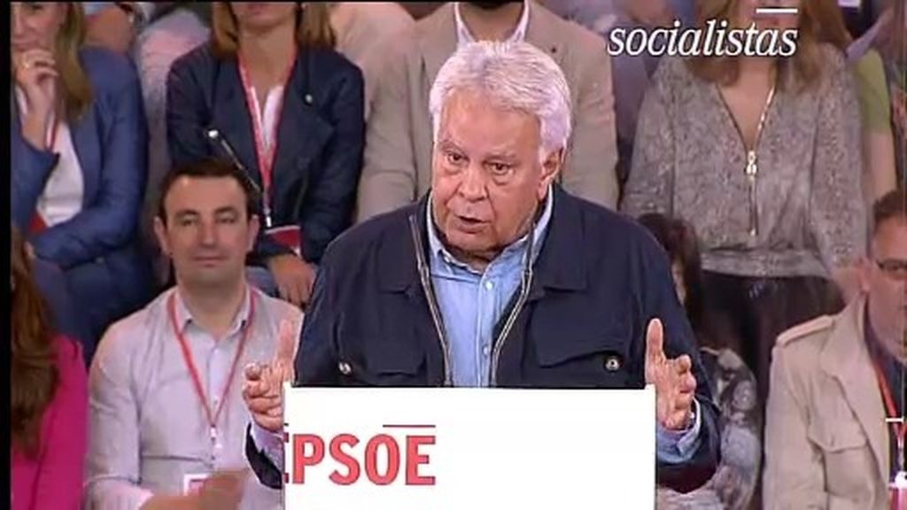 Felipe González: "Esta noche algunos se sorprenderán con mis palabras hacia Pedro..."