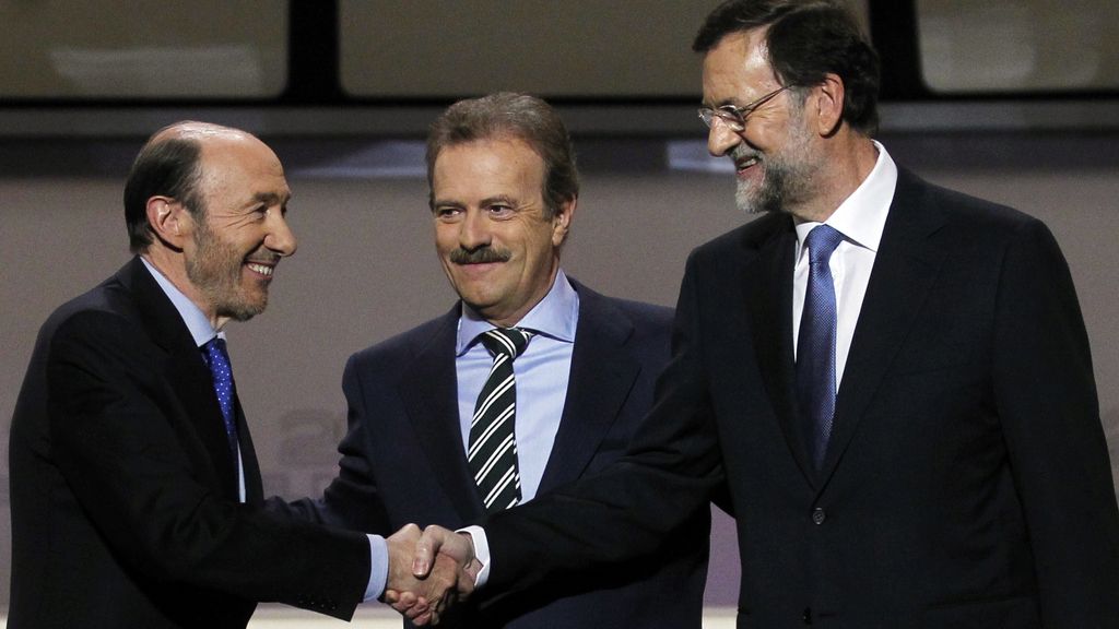 Saludo entre candidatos