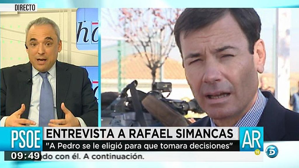 Rafael Simancas: "No hay dudas sobre la honorabilidad de Tomás Gómez pero íbamos a una derrota electoral"
