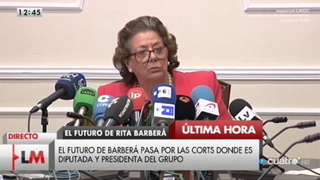 Rita Barberá: “Nadie, absolutamente nadie puede quitarme el honor de haber sido alcaldesa de Valencia”