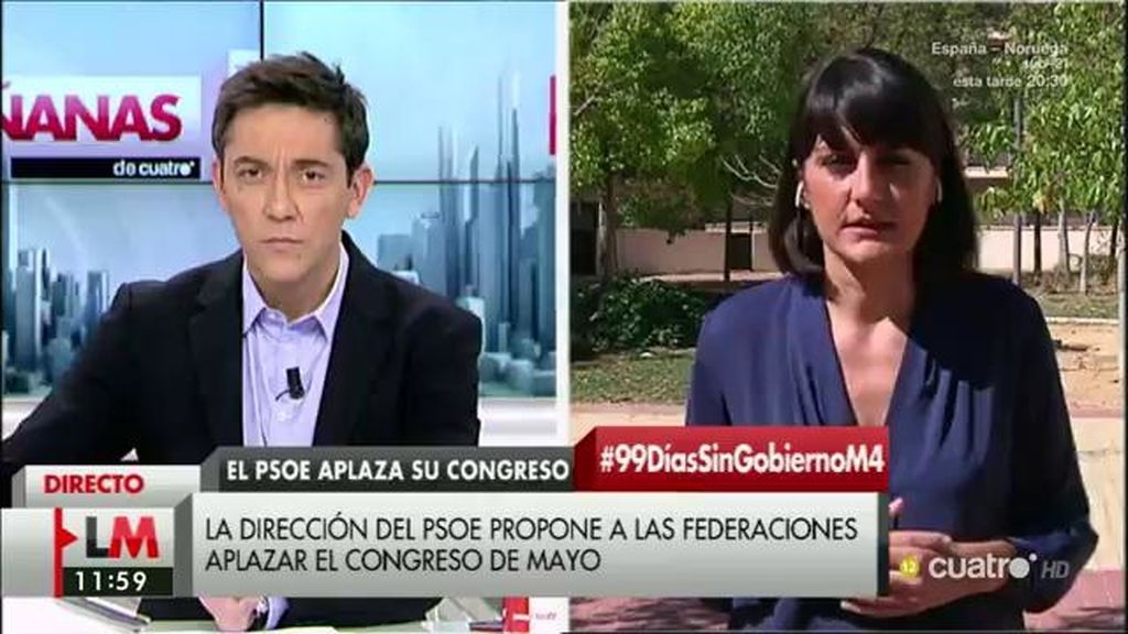 María González Veracruz: "Hemos consensuado aplazar el congreso de mayo"