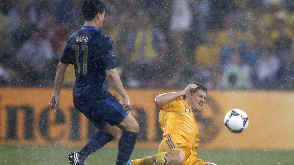 La lluvia, protagonista del Ucrania Francia