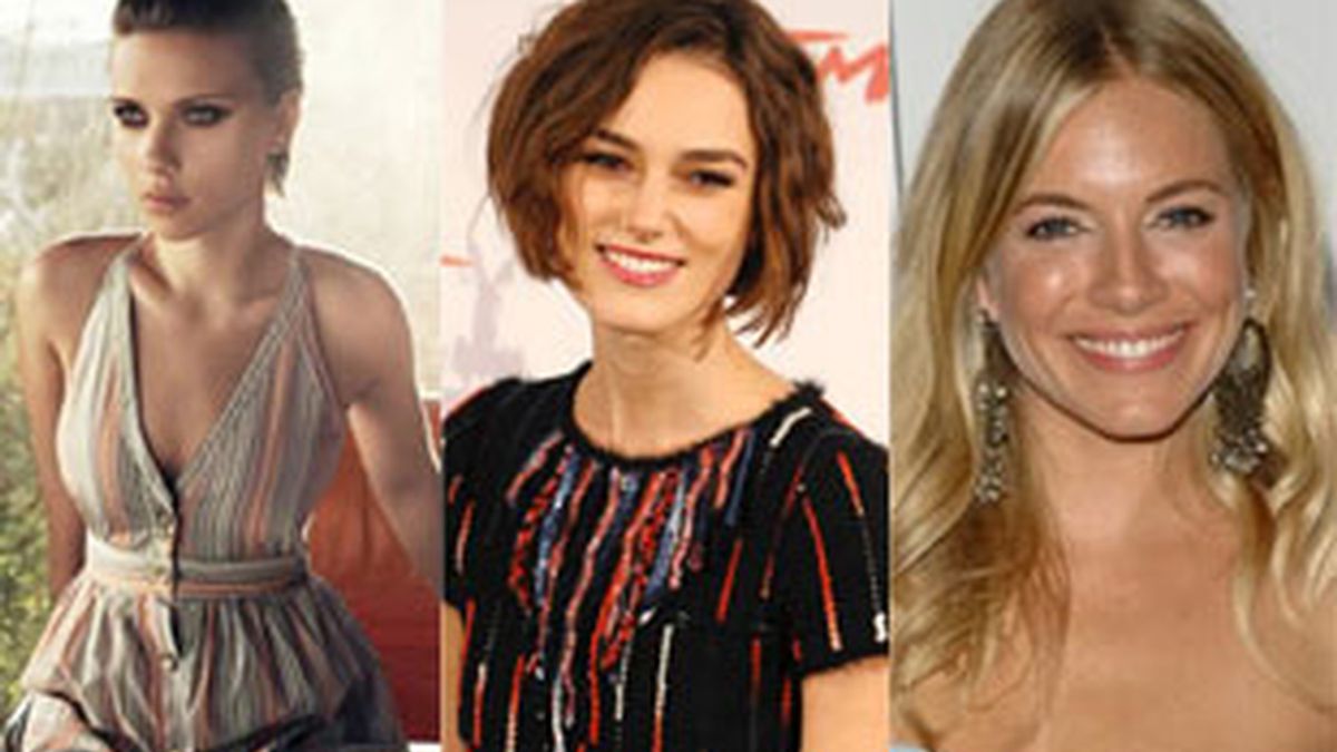 Scarlett Johansson, Keira Knightley y Sienna Miller.