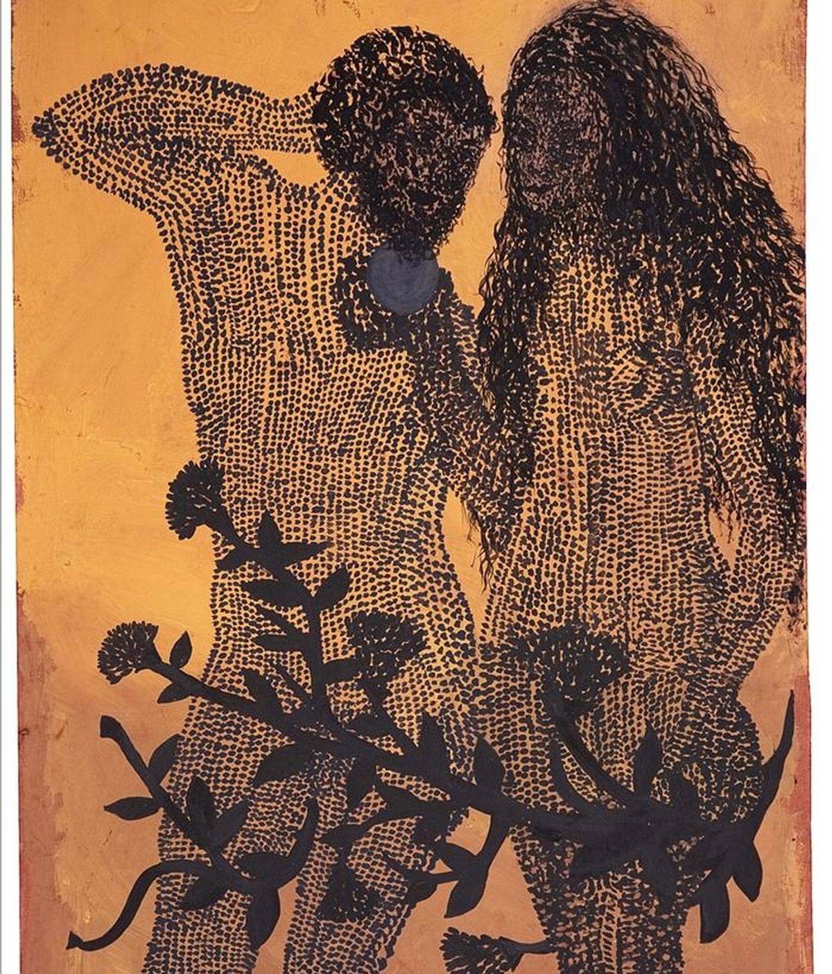 Foto cedida por la galería Rose Issa Projects de la obra "Adam and Eve" de la artista turca Selma Gürbüz , admiradora de las Meninas, de Velázquez, que han inspirado algunas de las obras que expone ahora en una galería y una casa museo de la capital británica. EFE