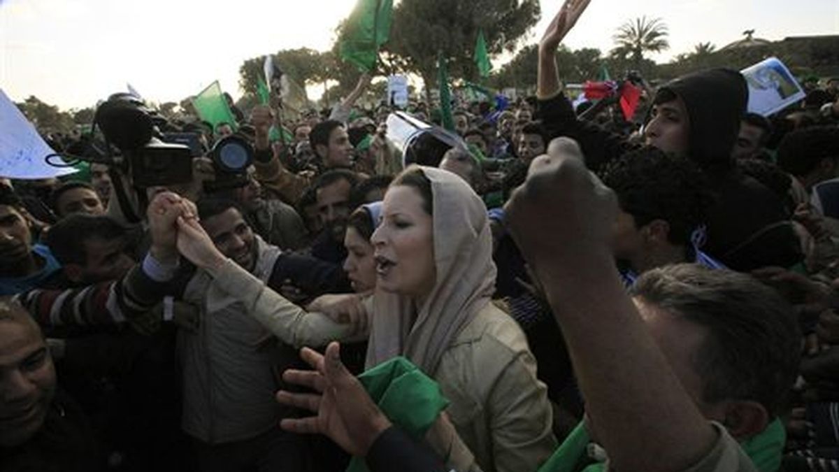 Aisha dio un nieto al dictador libio. Foto: Reuters.