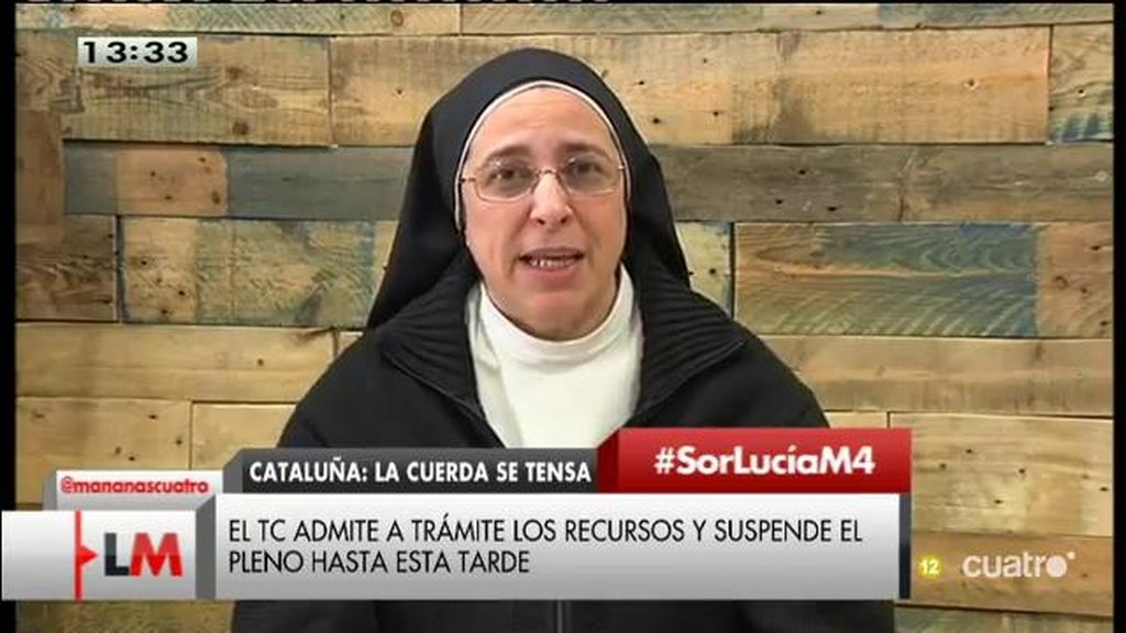 Sor Lucía Caram: “La corrupción se ha generalizado porque se ha tolerado durante demasiado tiempo”