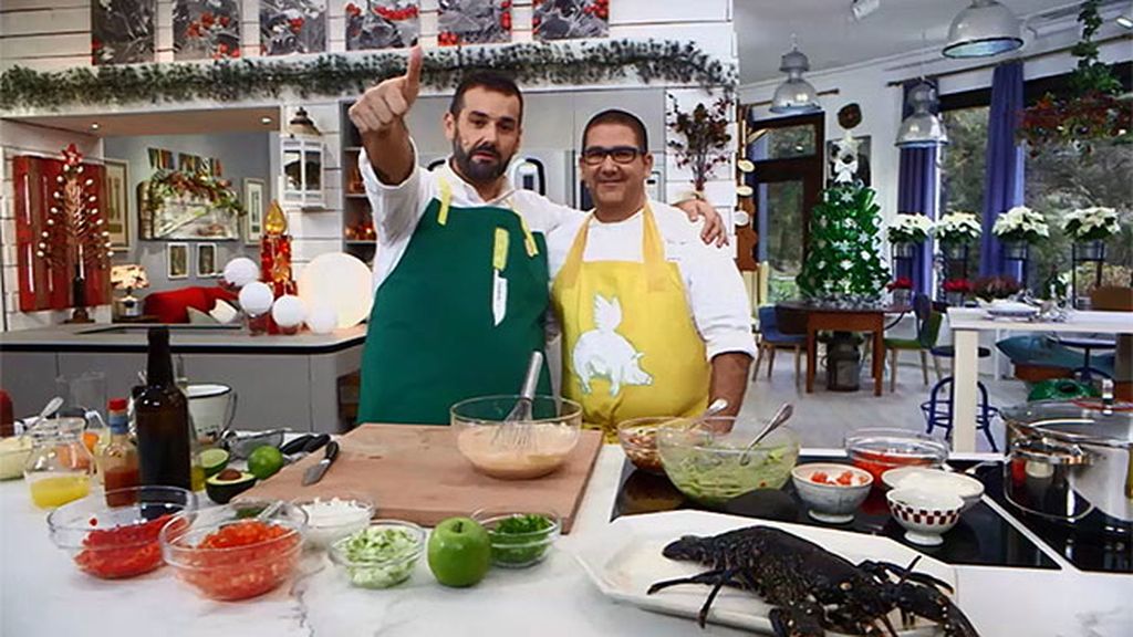 David de Jorge y Dani García estrenan 2015 prepando salpicón de bogavante