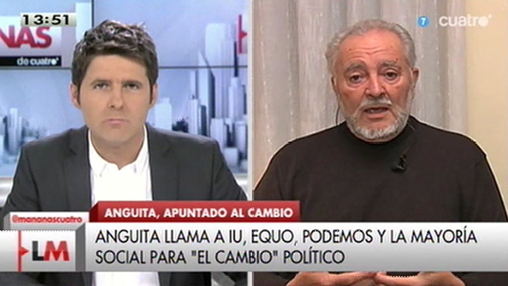 Anguita: "Los problemas son tan graves que no hay ningún partido que lo pueda resolver"
