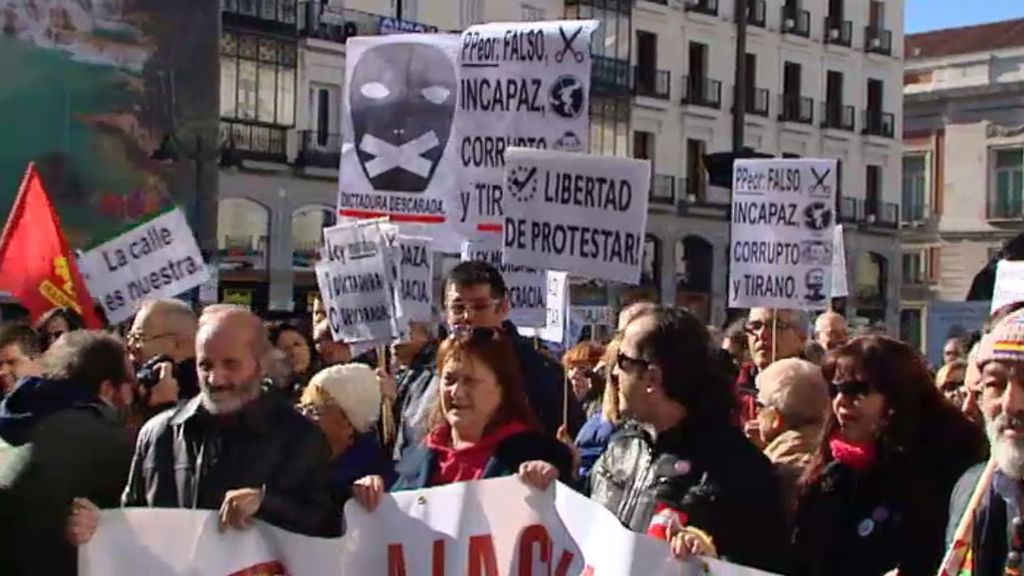 Marcha en Madrid para protestar contra la "Ley Mordaza"