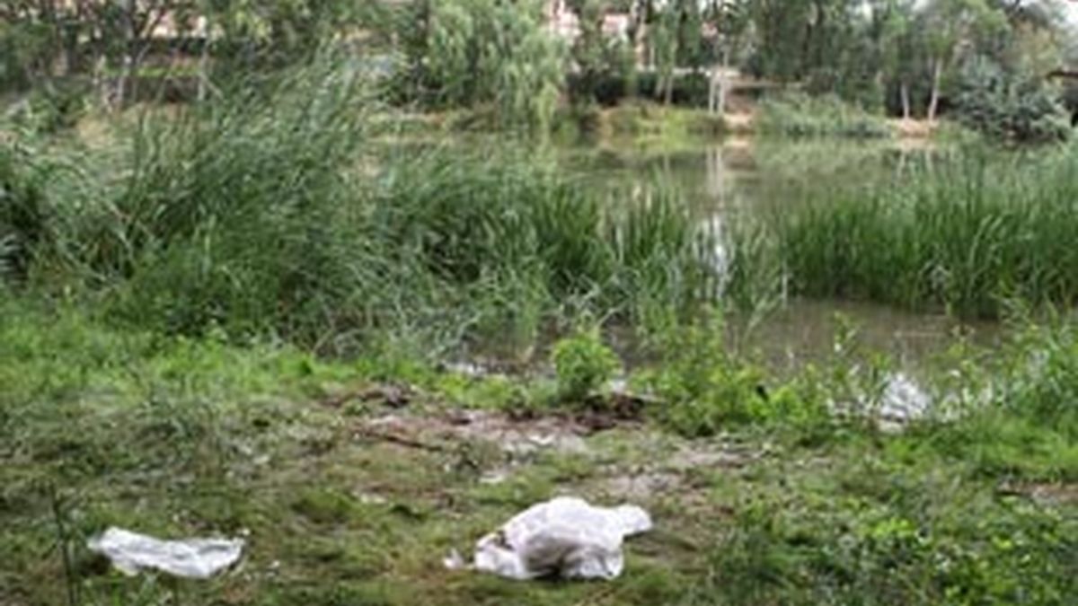 Zona del río Ebro en Logroño donde fue arrojada una bebé. Vídeo: Informativos Telecinco.